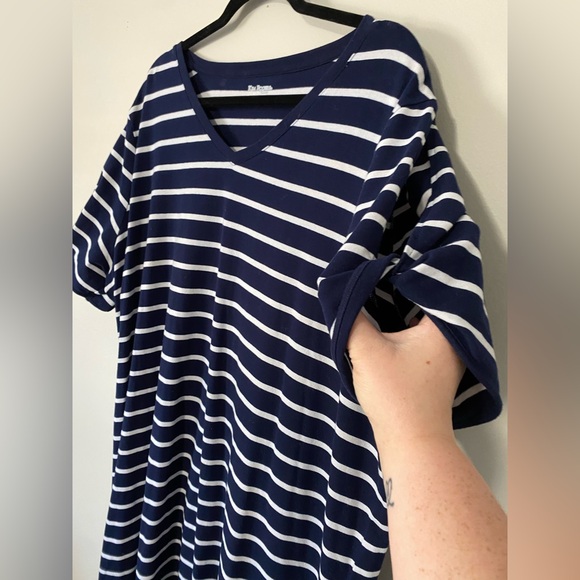SOLD - Navy and White Striped Dress - Picture 4 of 7